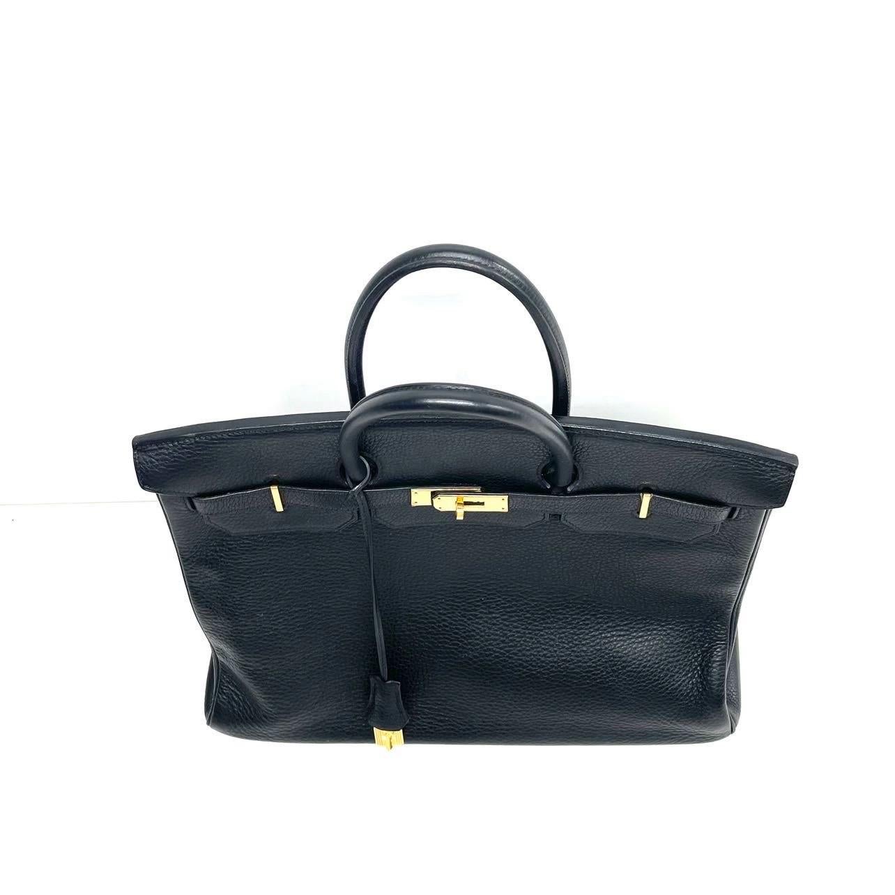 Hermes Birkin 40 Black Togo Leather Gold Hardware 2001 2