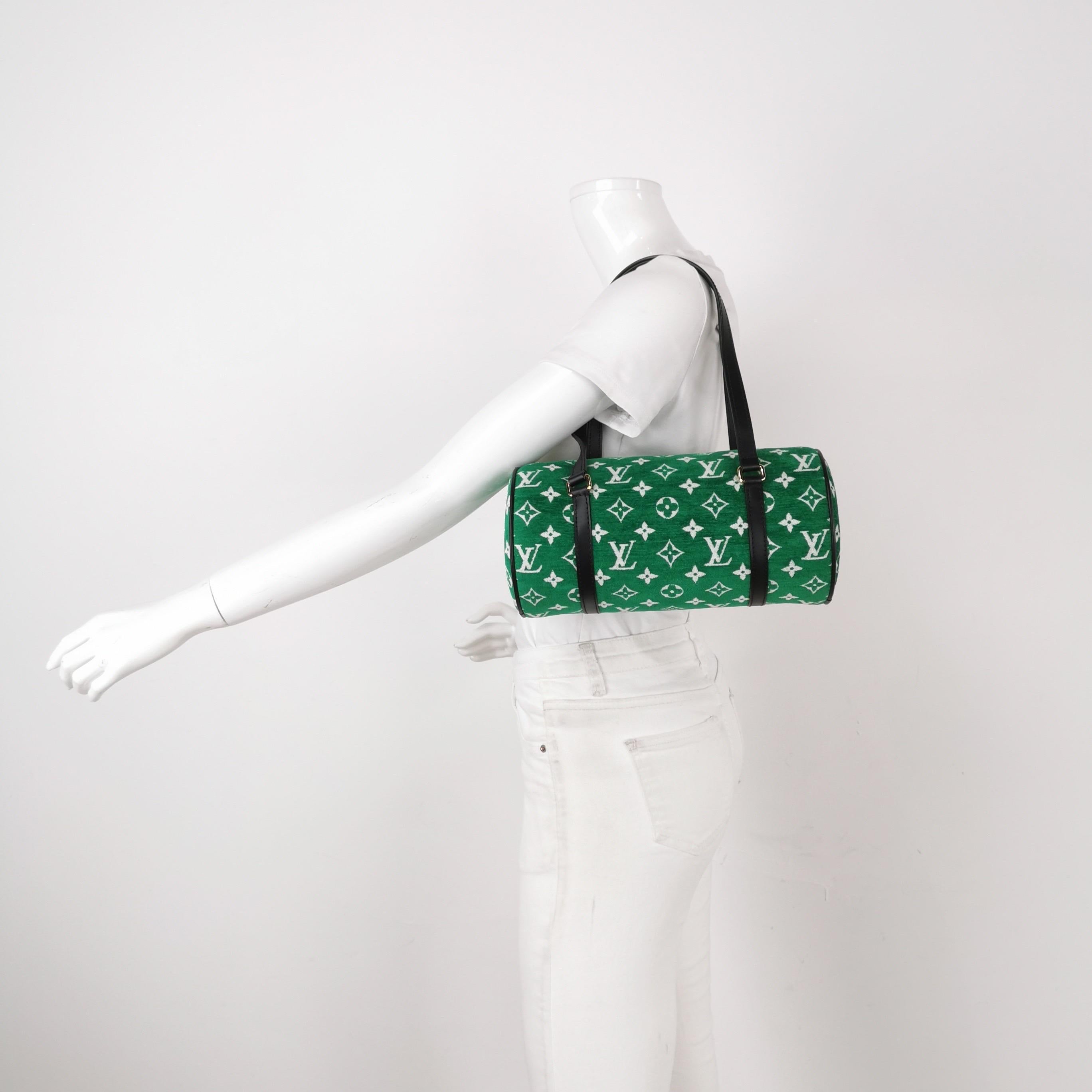 Louis Vuitton Papillon Trunk 26 Greene & Greene in Velluto e Pelle In condizioni ottime in vendita a AUBERVILLIERS, FR