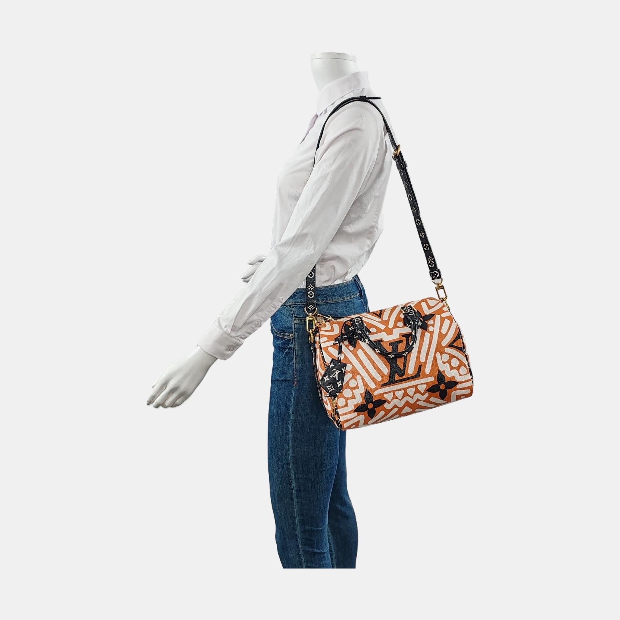 Louis Vuitton Speedy Bandouliere 25 Giant Monogram Crossbody Bag Excellent état - En vente à AUBERVILLIERS, FR