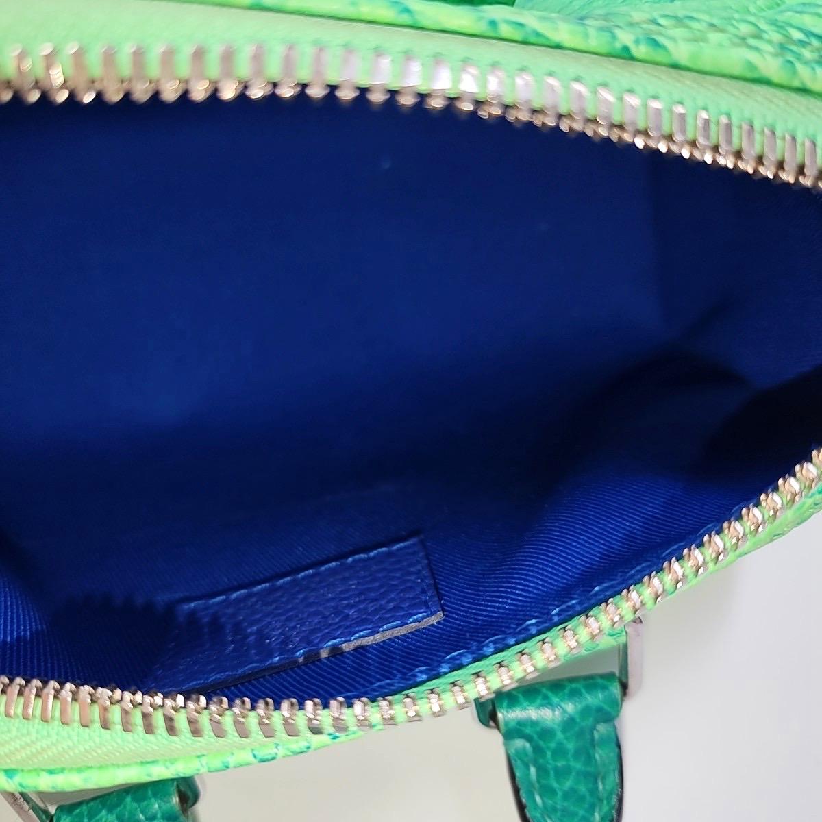 Louis Vuitton Keepall Nano Virgil Abloh Illusion Verde/Blu Pelle Taurillon Cr in vendita 4