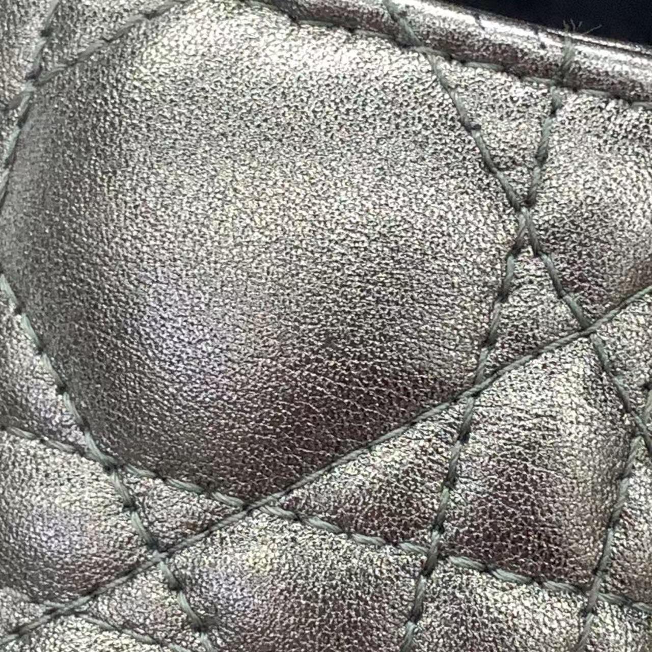 Lady Dior Small ABCdior Metallic Grey Cannage Lambskin Handbag with Strap 2019 en vente 5