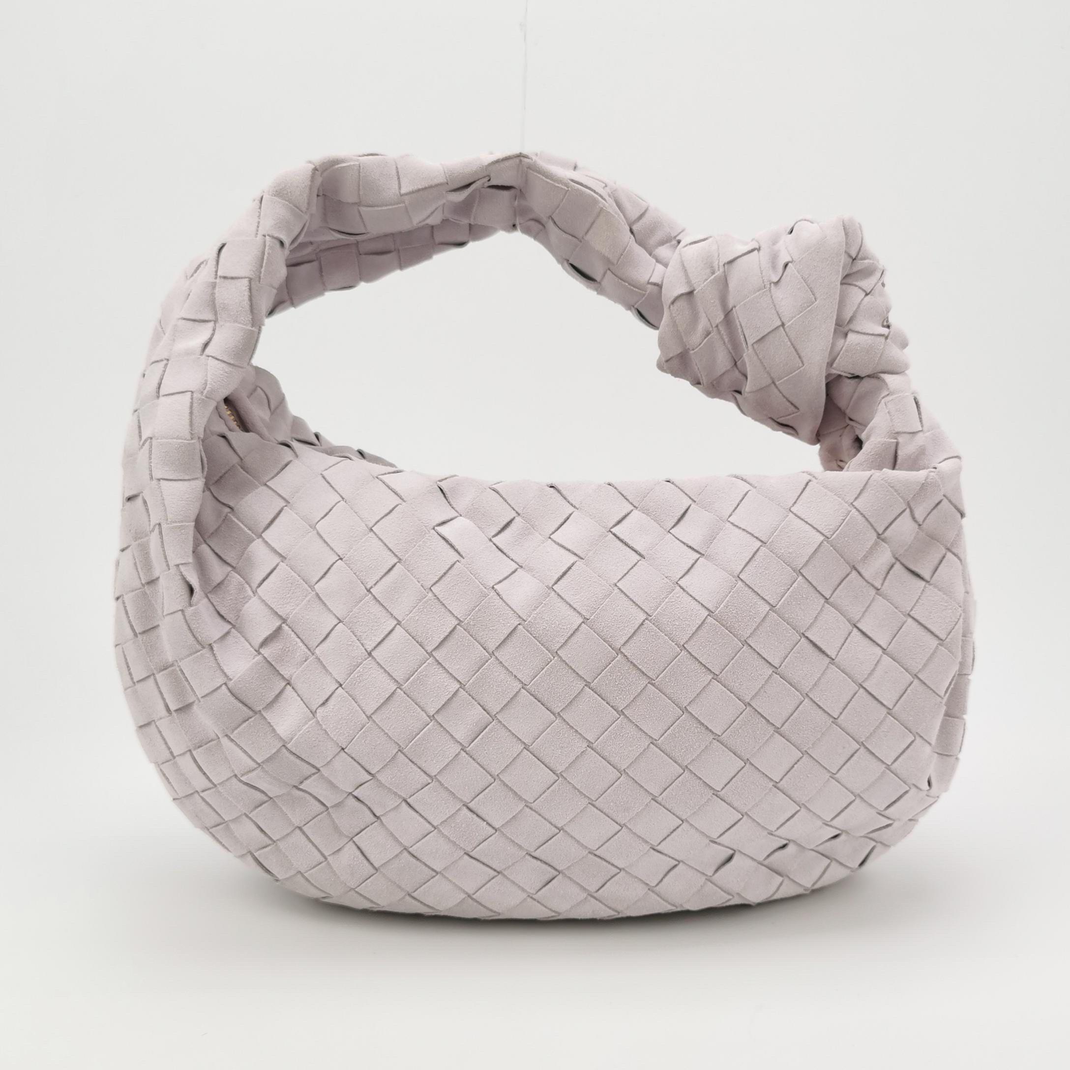 Gris Bottega Veneta Teen Jodie Daim Lavé Violet en vente