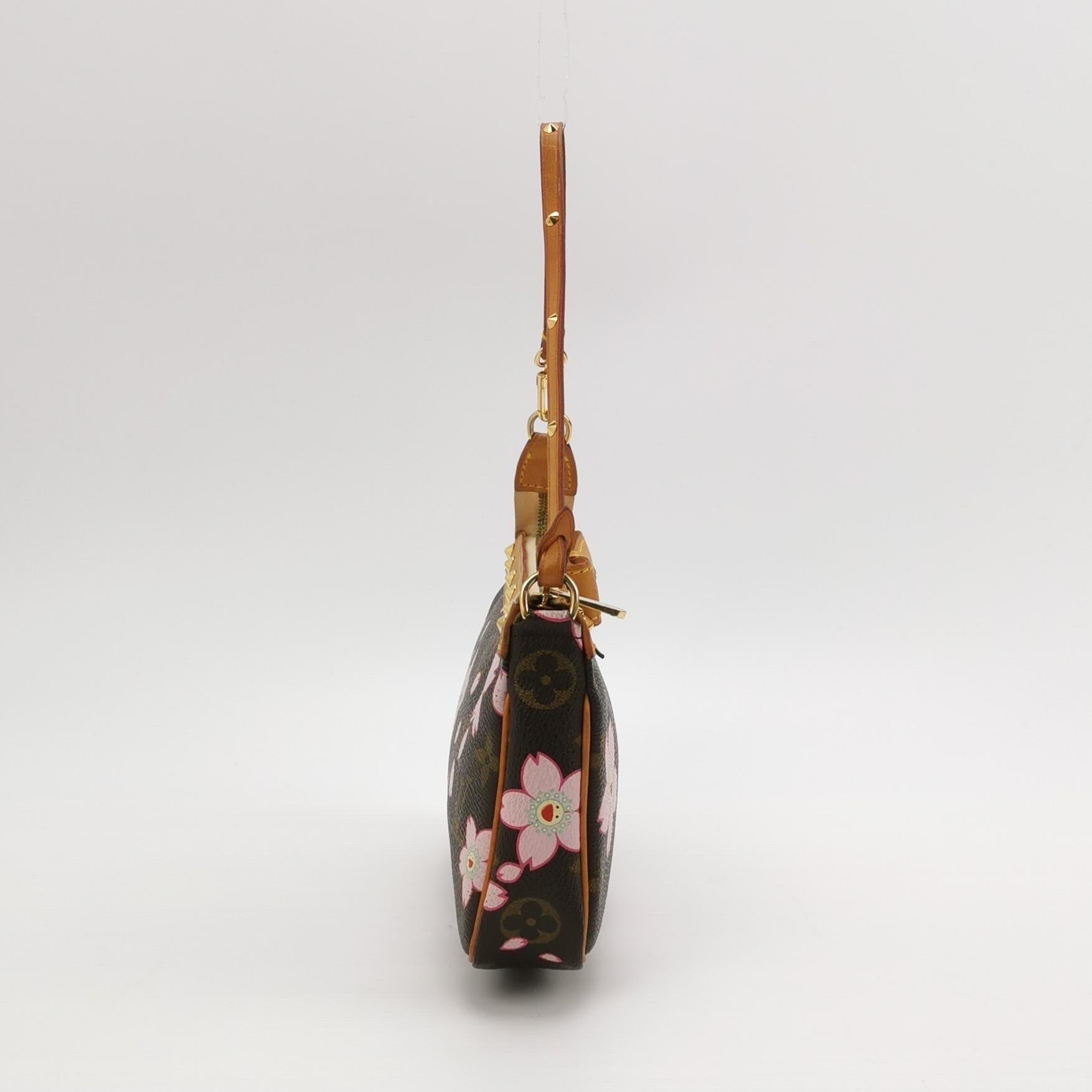 Louis Vuitton x Takashi Murakami Cherry Blossom Pochette Accessori In condizioni buone in vendita a AUBERVILLIERS, FR