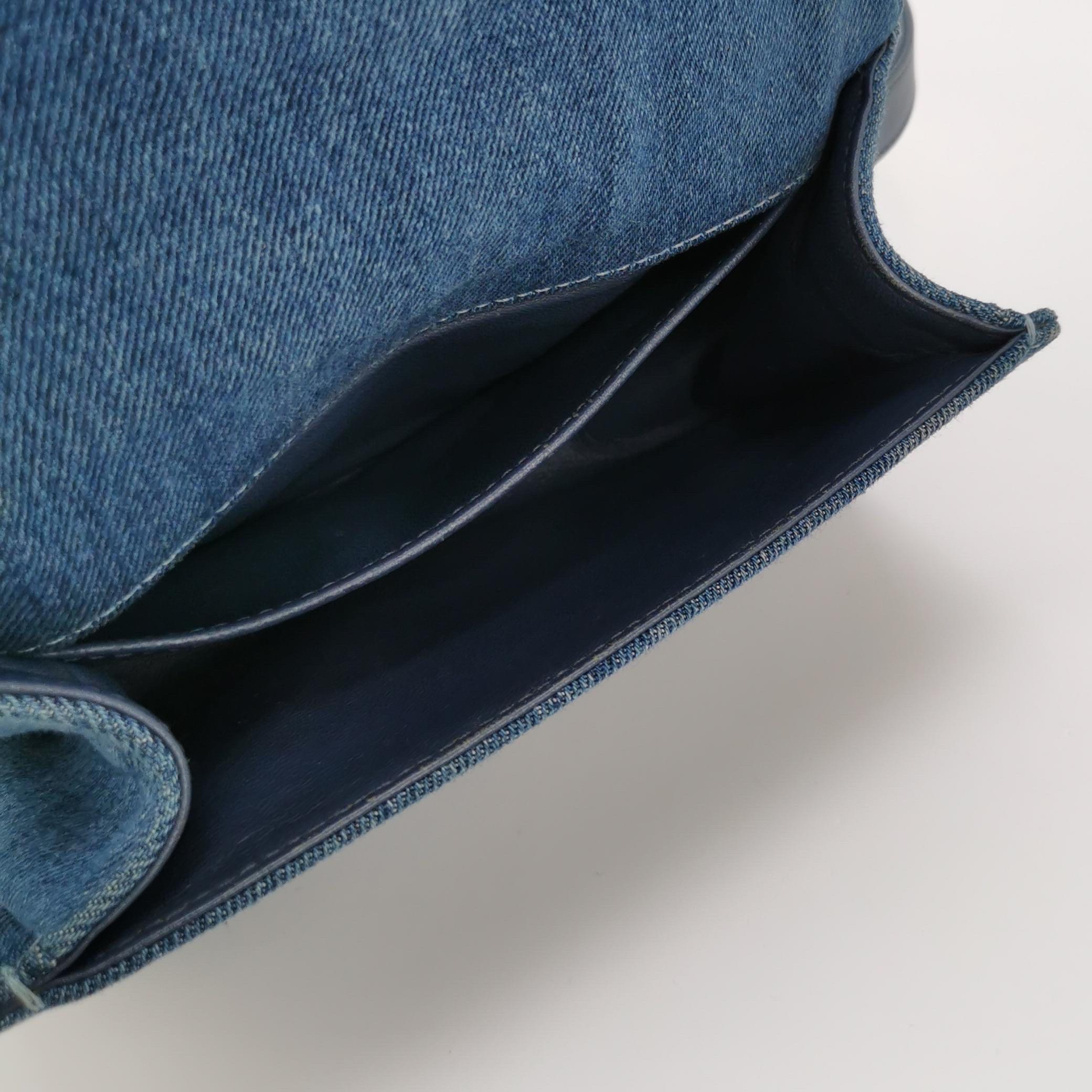 Chanel Le Boy Small Denim Blue Jeans Silver Antiqued Hardware 2012-2013 en vente 3