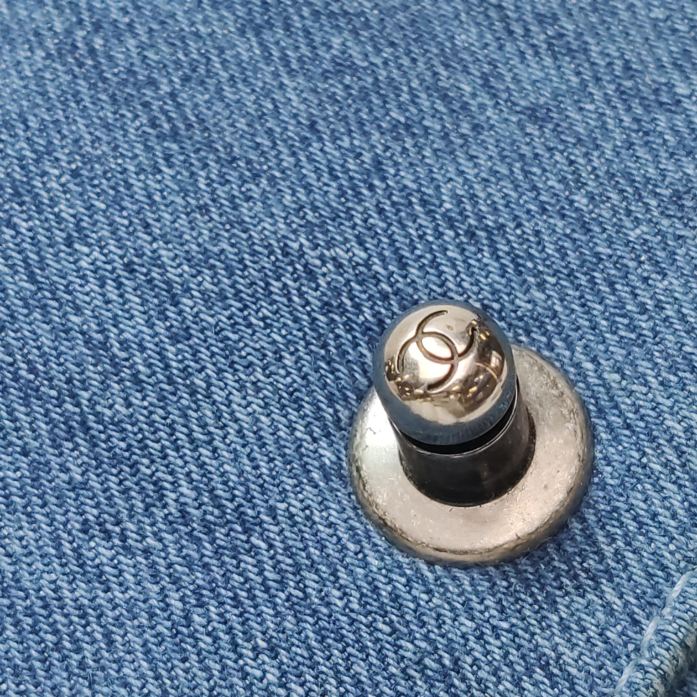 Chanel Le Boy Small Denim Blue Jeans Silver Antiqued Hardware 2012-2013 en vente 6