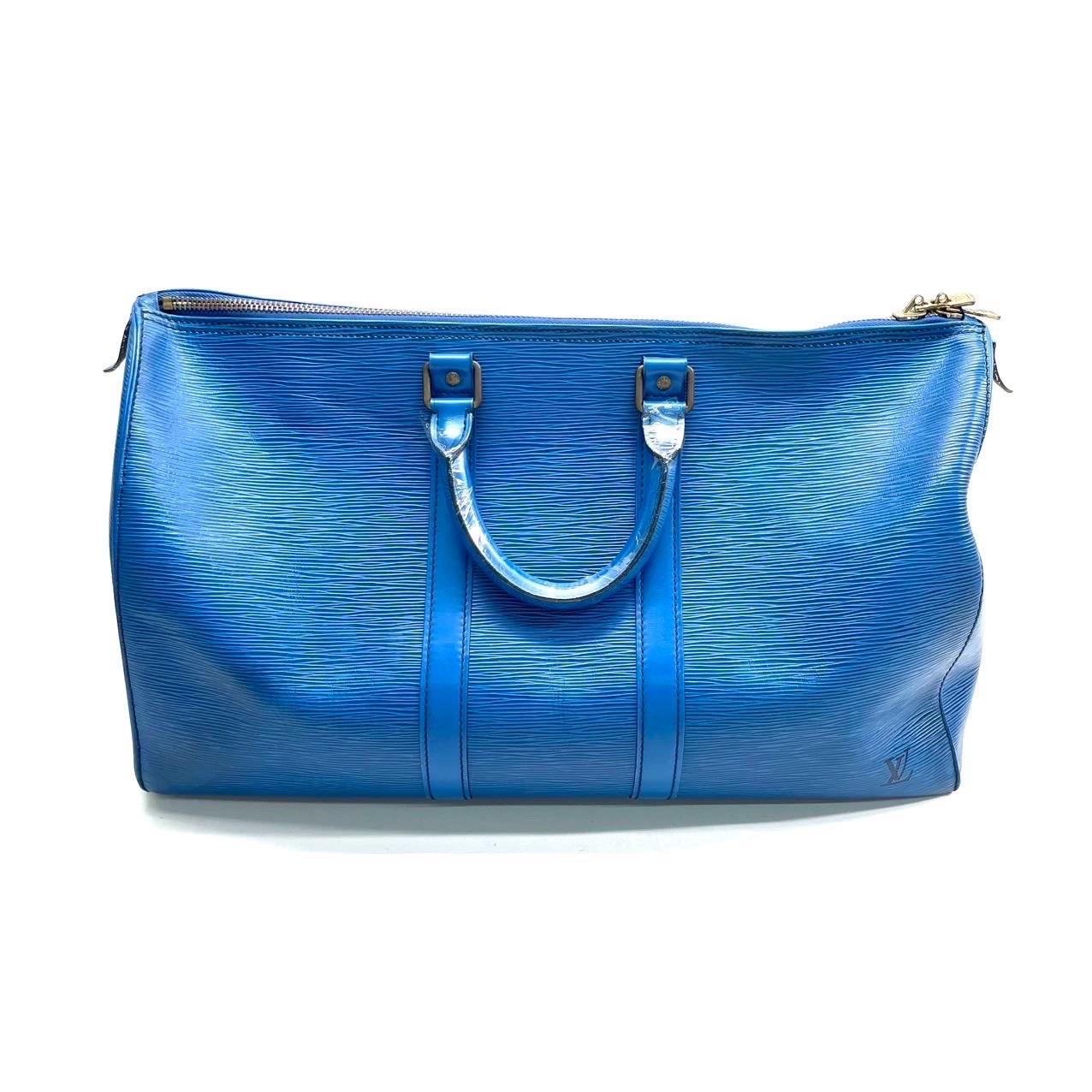 Louis Vuitton x Jeff Koons Keepall Bandouliere Peter Paul Rubens Masters 45 Blau im Zustand „Gut“ im Angebot in AUBERVILLIERS, FR