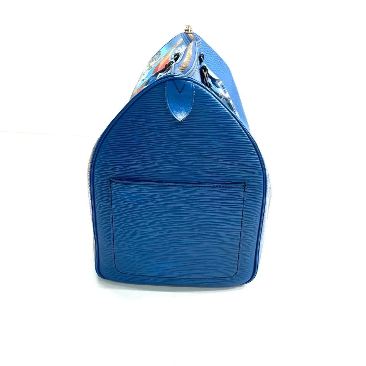 Louis Vuitton x Jeff Koons Keepall Bandouliere Peter Paul Rubens Masters 45 Blau im Angebot 2