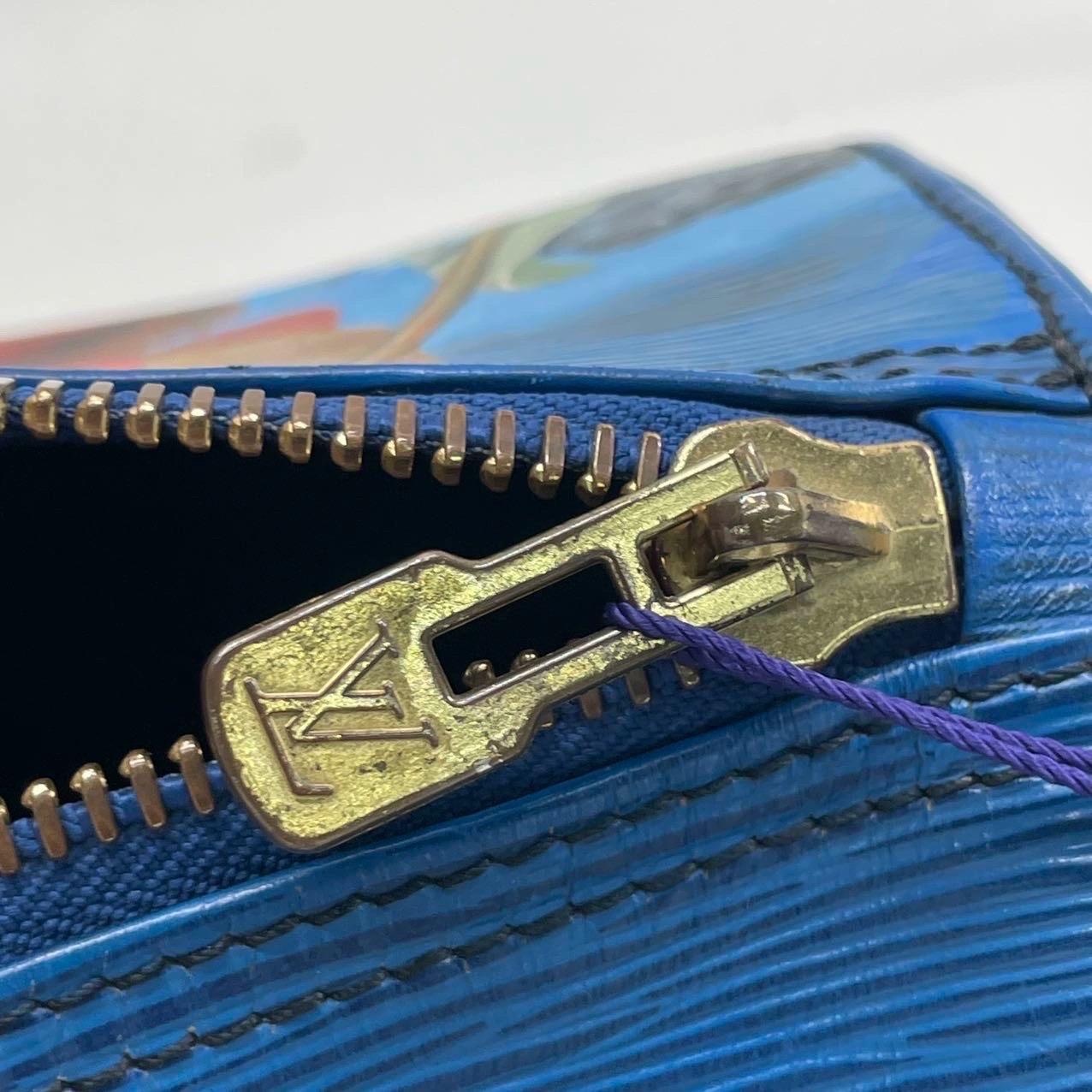 Louis Vuitton x Jeff Koons Keepall Bandouliere Peter Paul Rubens Masters 45 Blau im Angebot 4