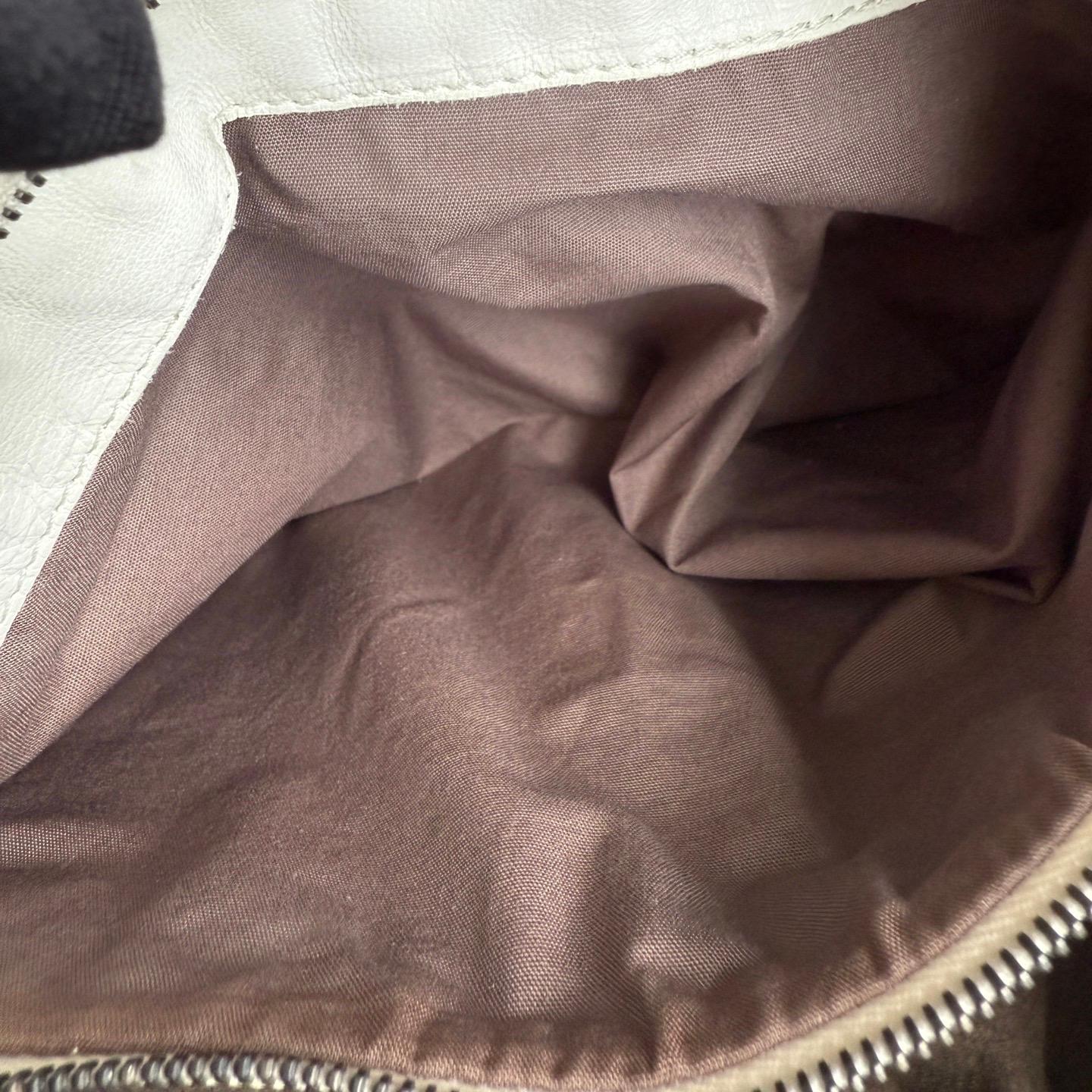 Bottega Veneta Belly Hobo Pelle Bianca Intrecciato Grande 47cm in vendita 15