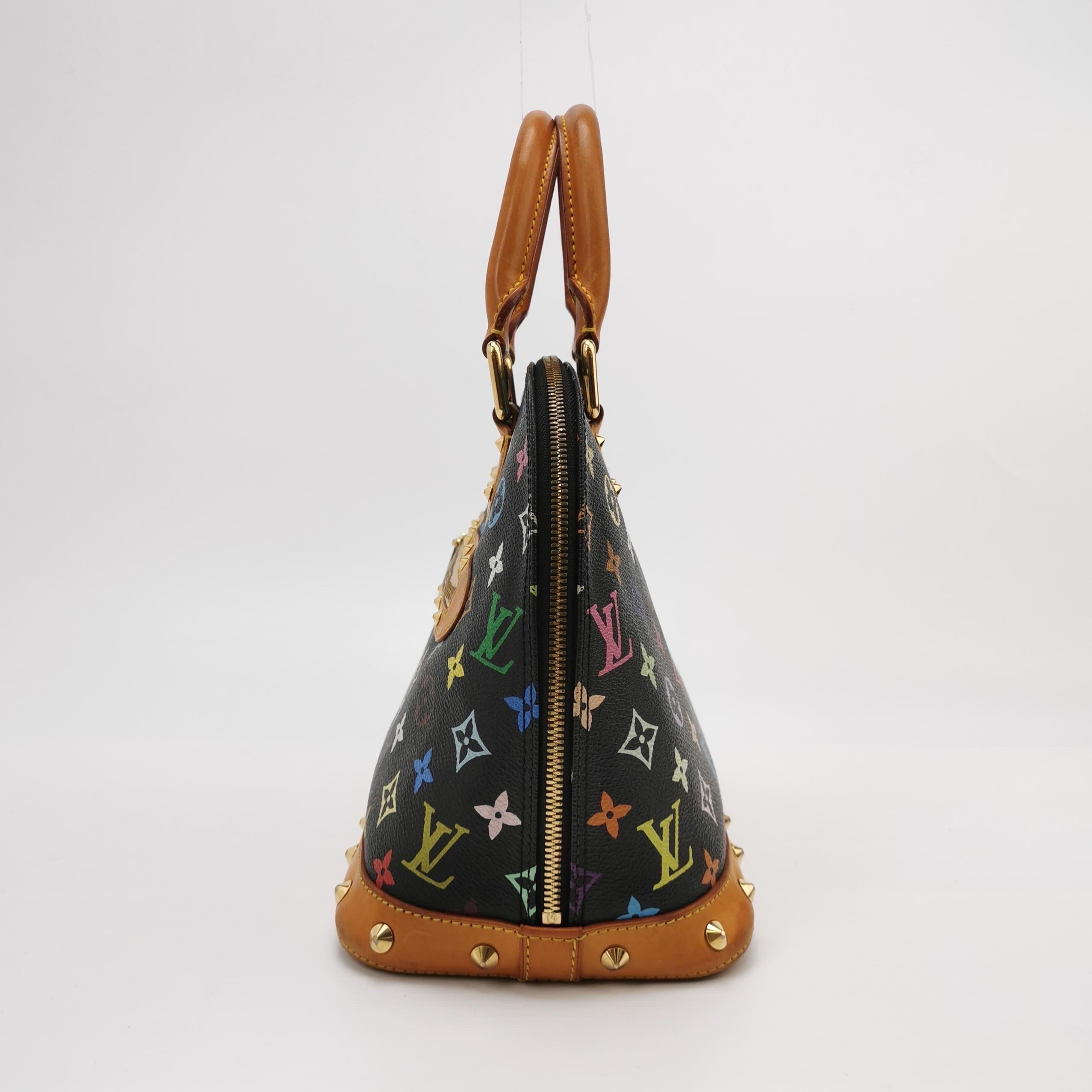 Donna Louis Vuitton x Takashi Murakami Alma Small Nero Multicolor in vendita