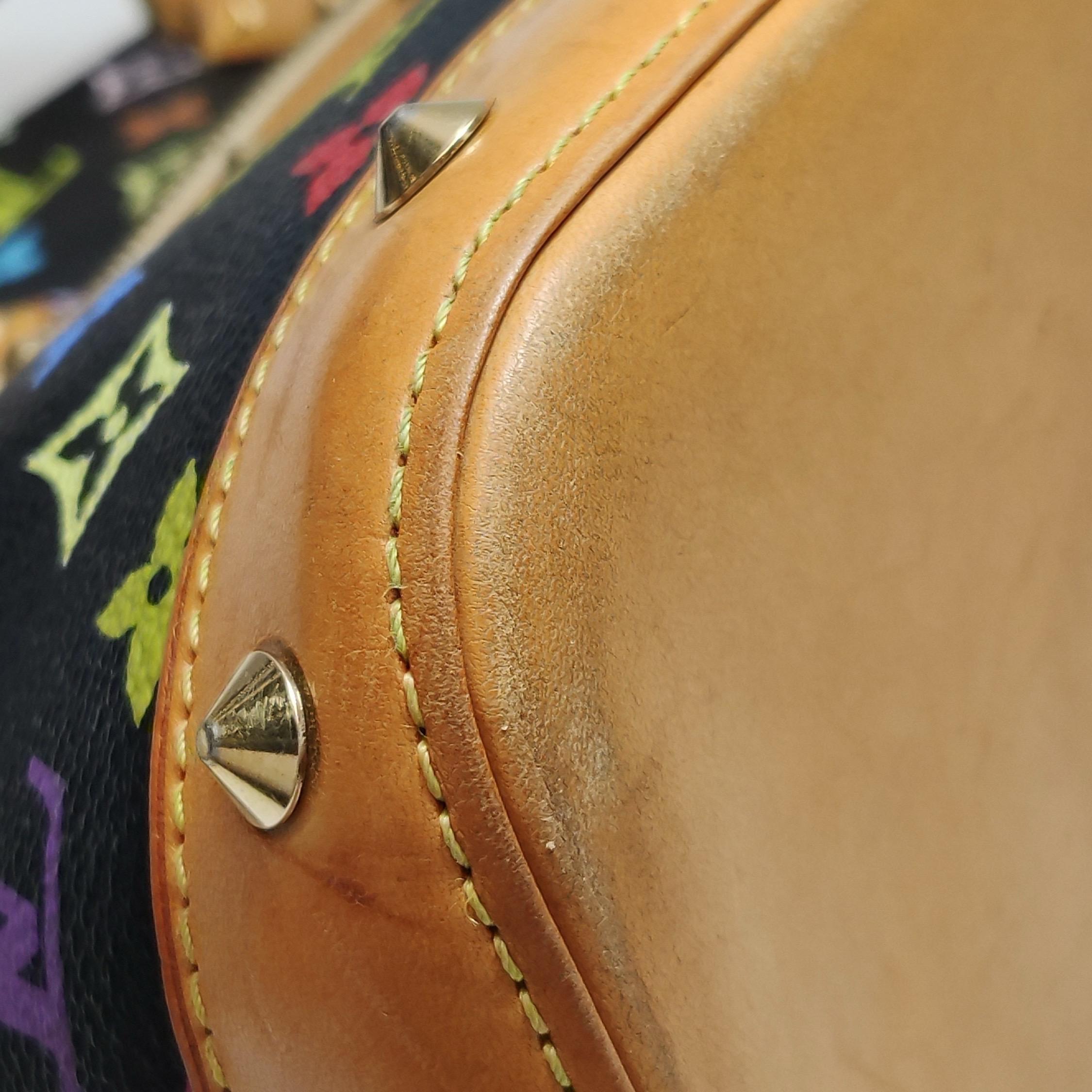 Louis Vuitton x Takashi Murakami Alma Small Nero Multicolor in vendita 9