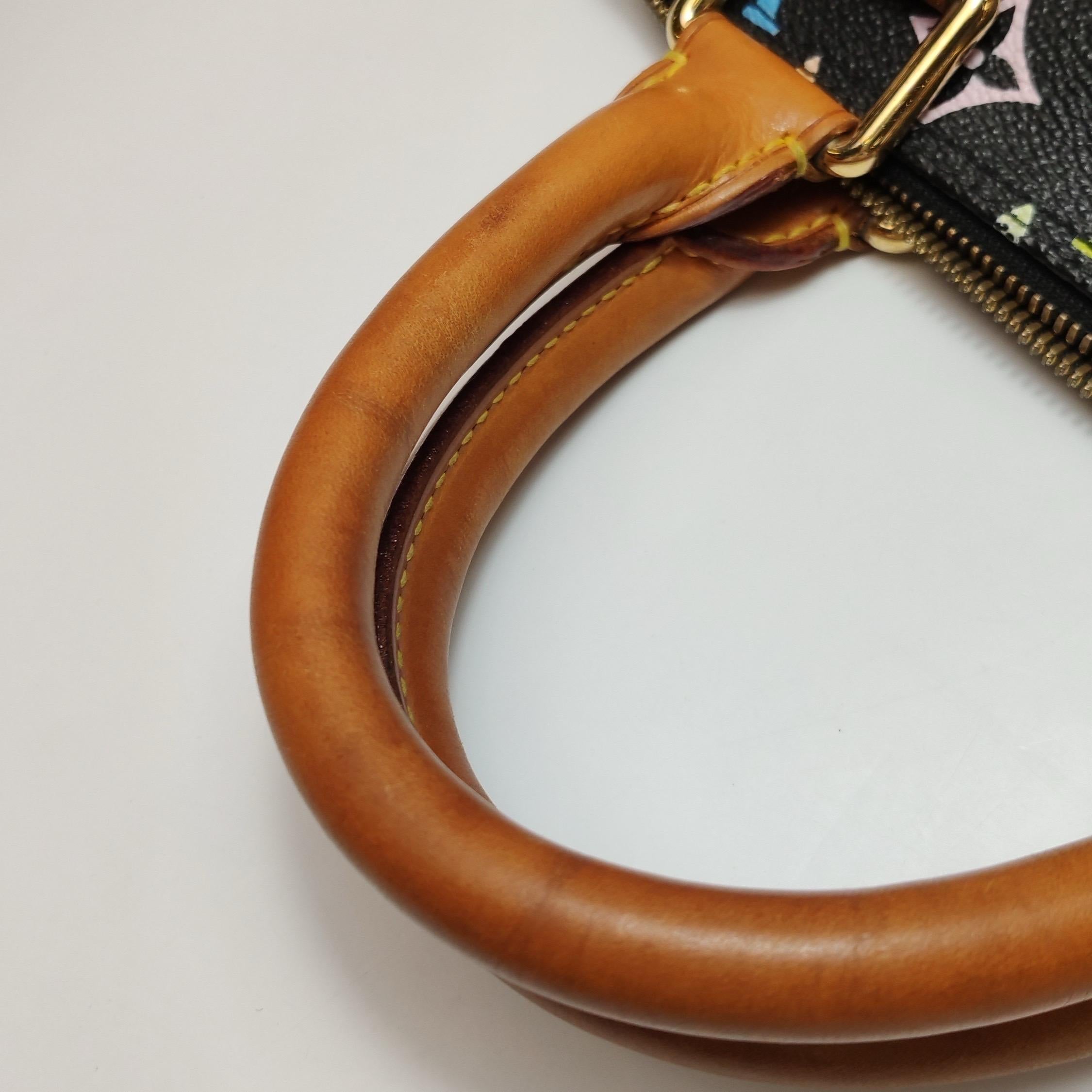 Louis Vuitton x Takashi Murakami Alma Small Nero Multicolor in vendita 12