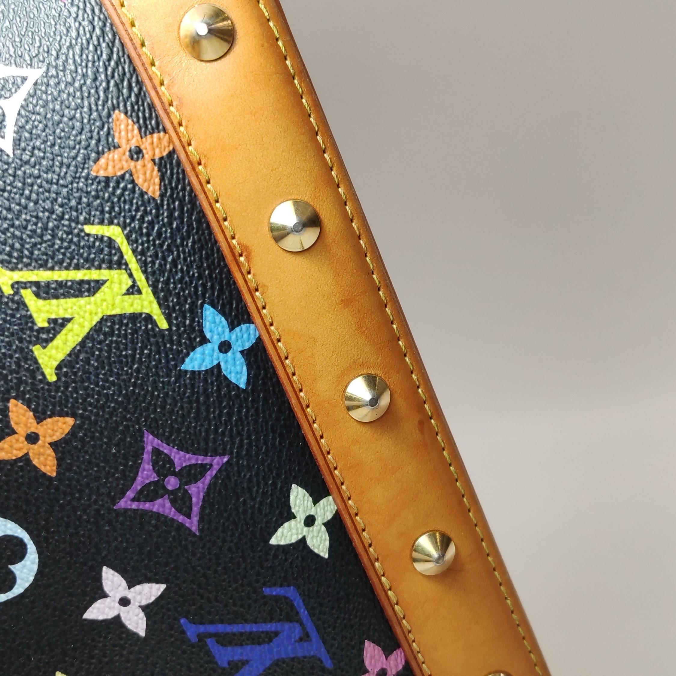 Louis Vuitton x Takashi Murakami Alma Small Nero Multicolor in vendita 14