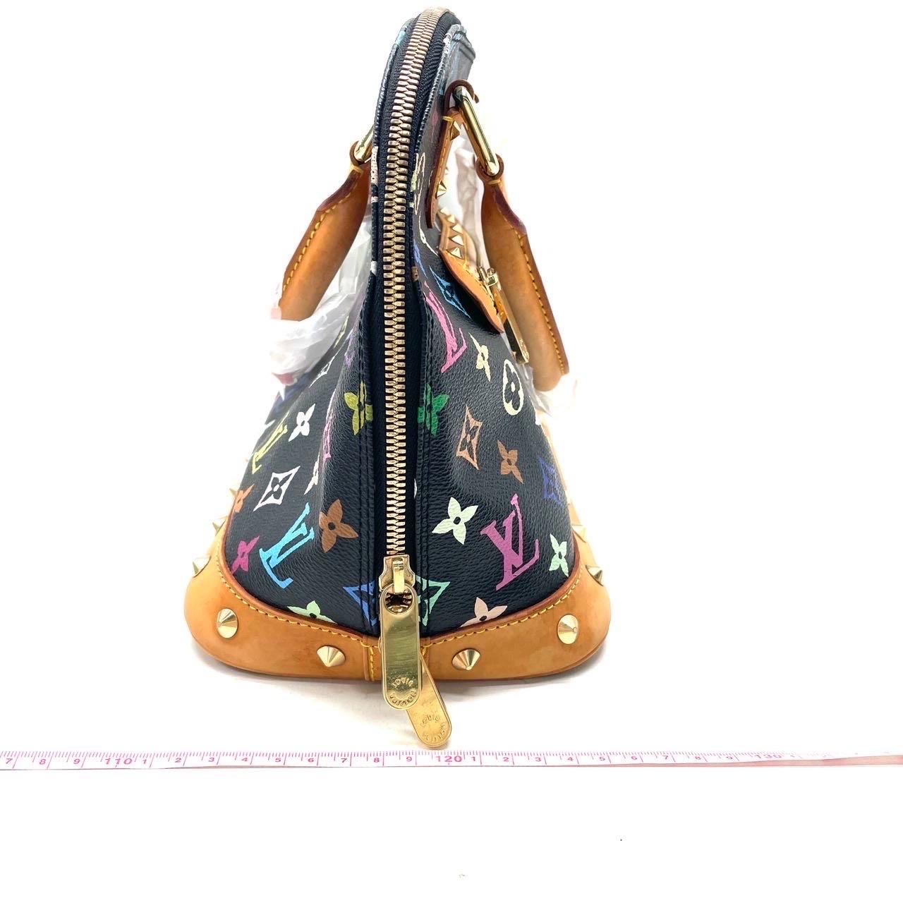 Louis Vuitton x Takashi Murakami Alma Small Nero Multicolor In condizioni buone in vendita a AUBERVILLIERS, FR