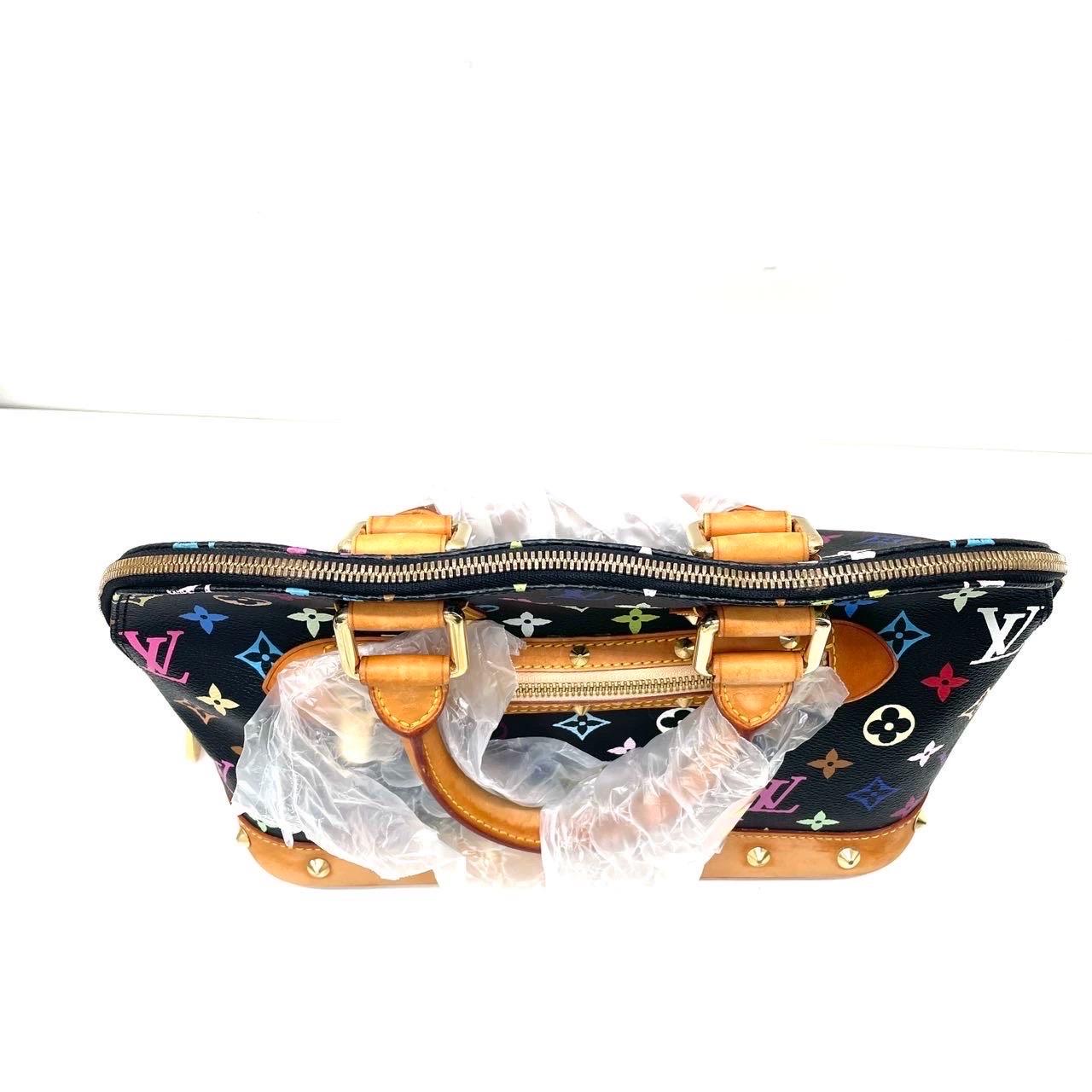 Louis Vuitton x Takashi Murakami Alma Small Nero Multicolor in vendita 1