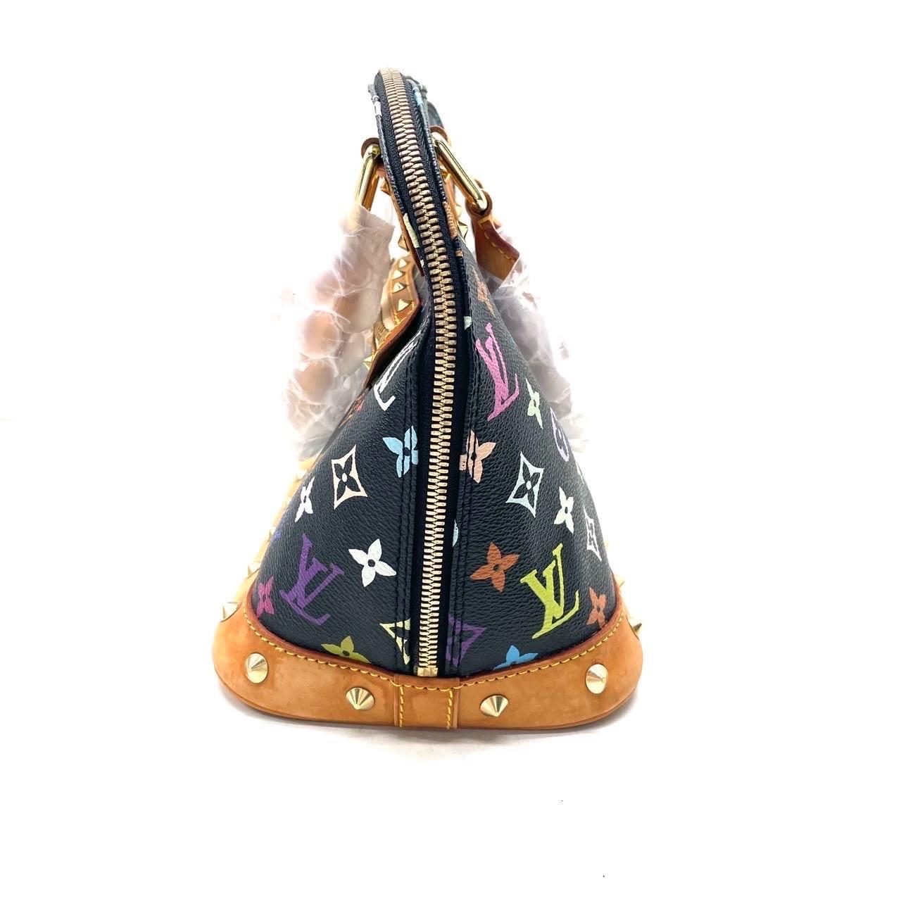 Louis Vuitton x Takashi Murakami Alma Small Nero Multicolor in vendita 2