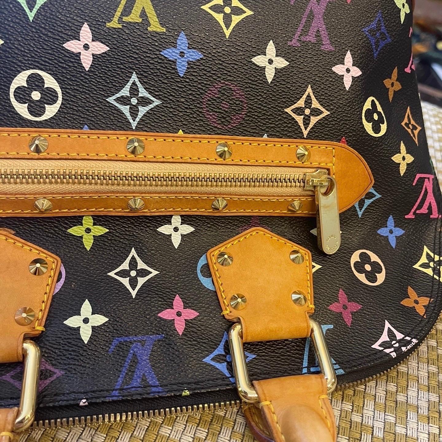 Louis Vuitton x Takashi Murakami Alma Small Nero Multicolor in vendita 13