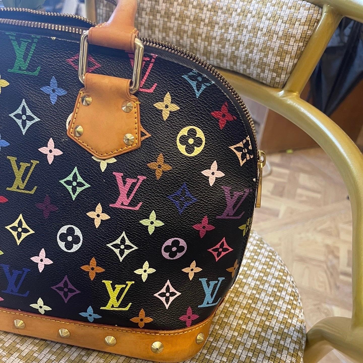 Louis Vuitton x Takashi Murakami Alma Small Nero Multicolor in vendita 14