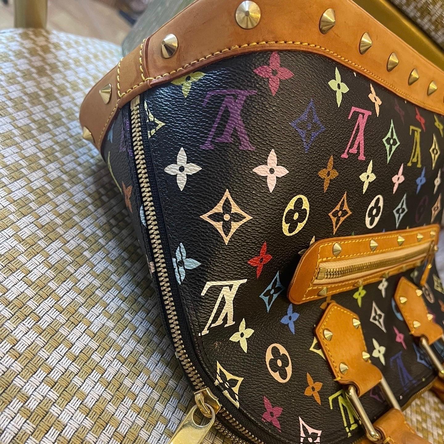 Louis Vuitton x Takashi Murakami Alma Small Nero Multicolor in vendita 15