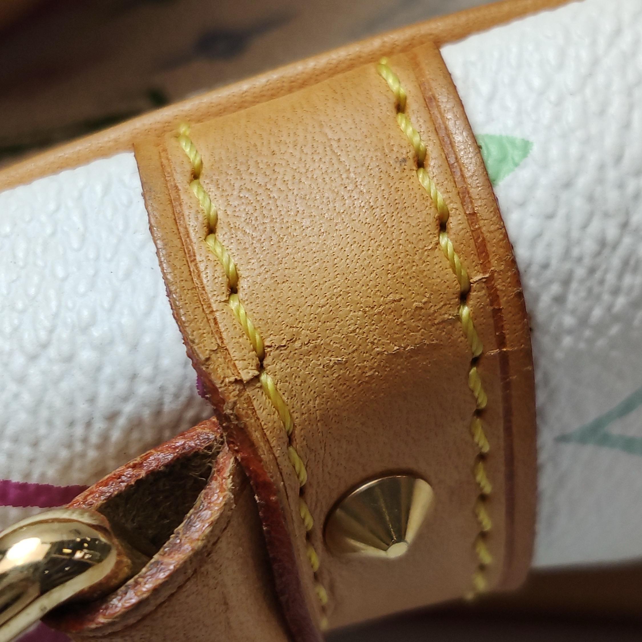 Louis Vuitton x Takashi Murakami Sologne Messenger Crossbody Bag Weiß Multicolo im Angebot 16