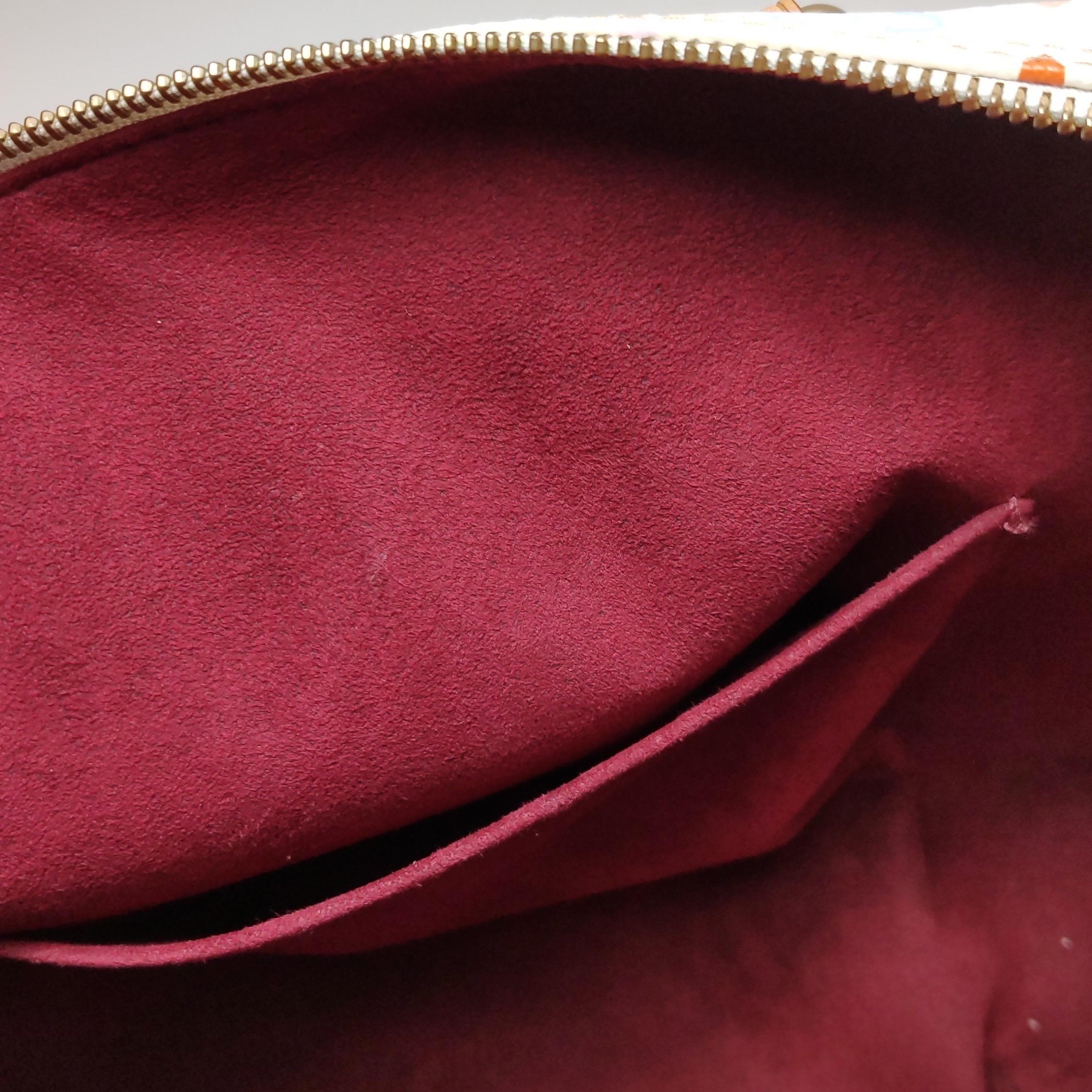 Louis Vuitton x Takashi Murakami Speedy 30 Lock Blanc Multicolore en vente 4