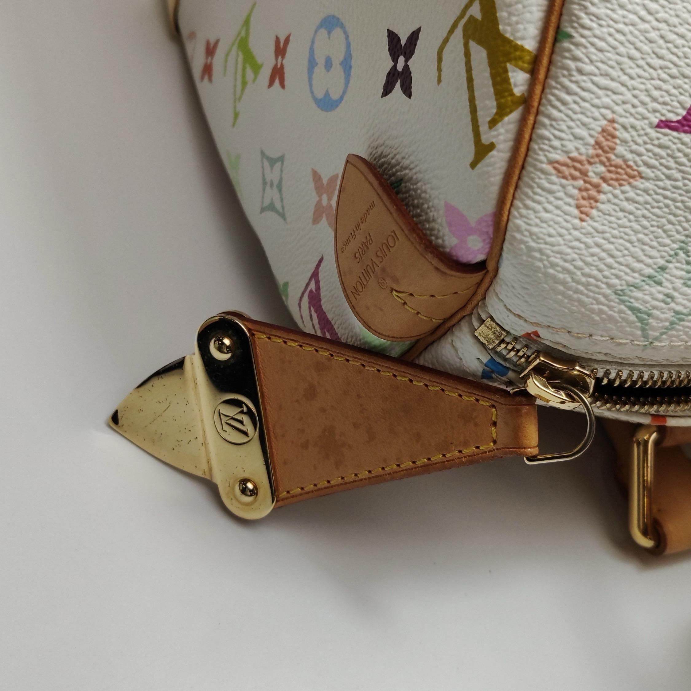 Louis Vuitton x Takashi Murakami Speedy 30 Lock Blanc Multicolore en vente 9