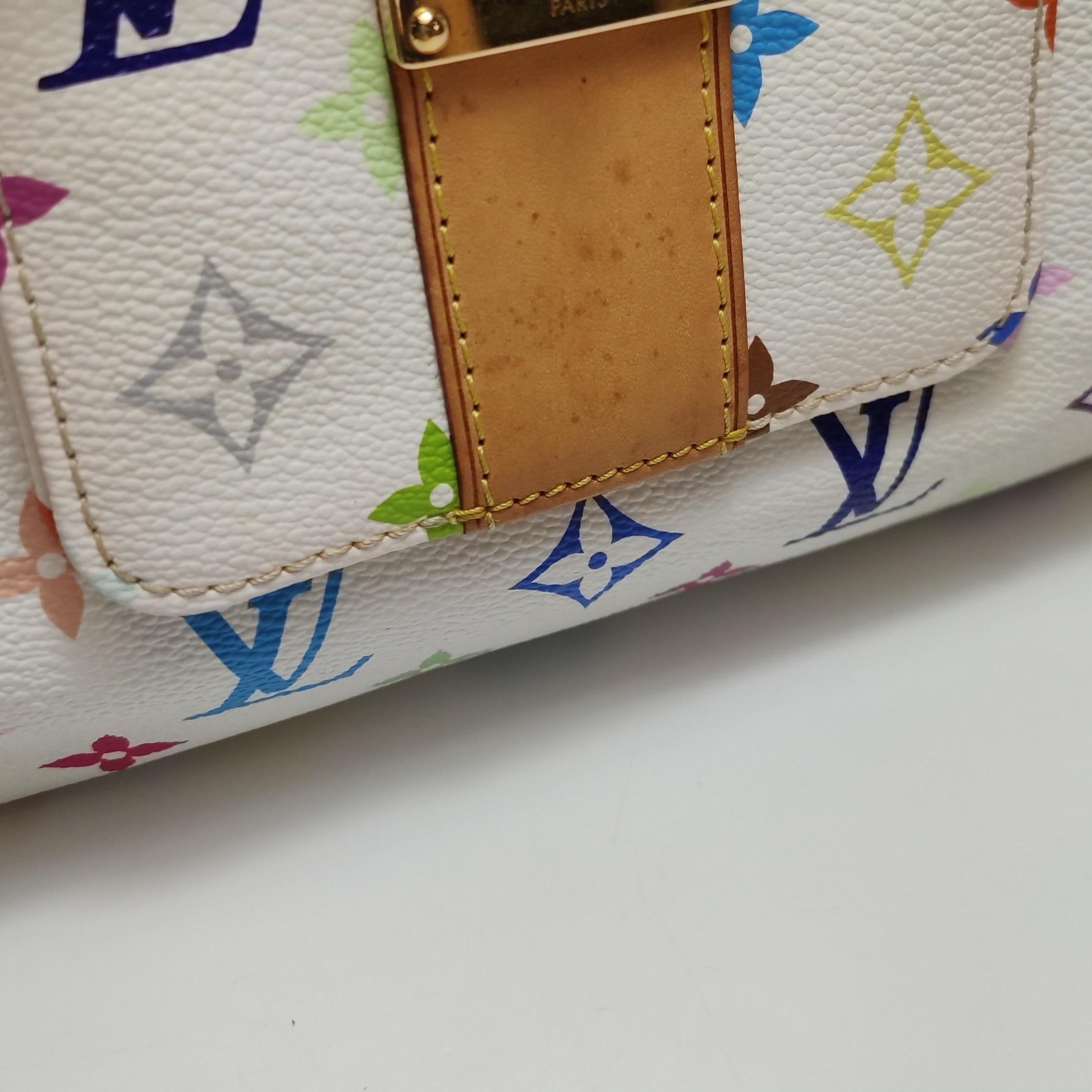Louis Vuitton x Takashi Murakami Speedy 30 Lock Blanc Multicolore en vente 10