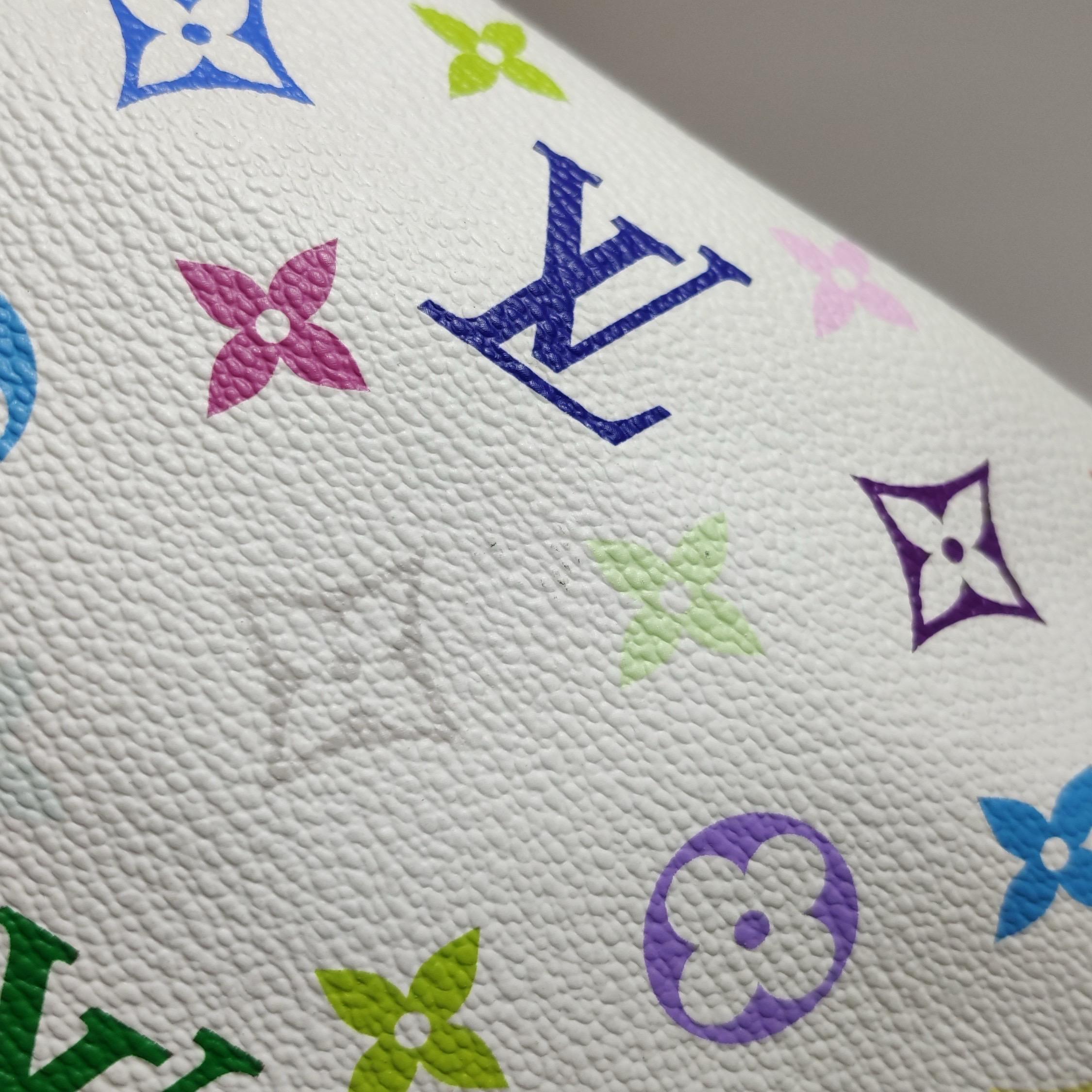 Louis Vuitton x Takashi Murakami Speedy 30 Lock Blanc Multicolore en vente 13