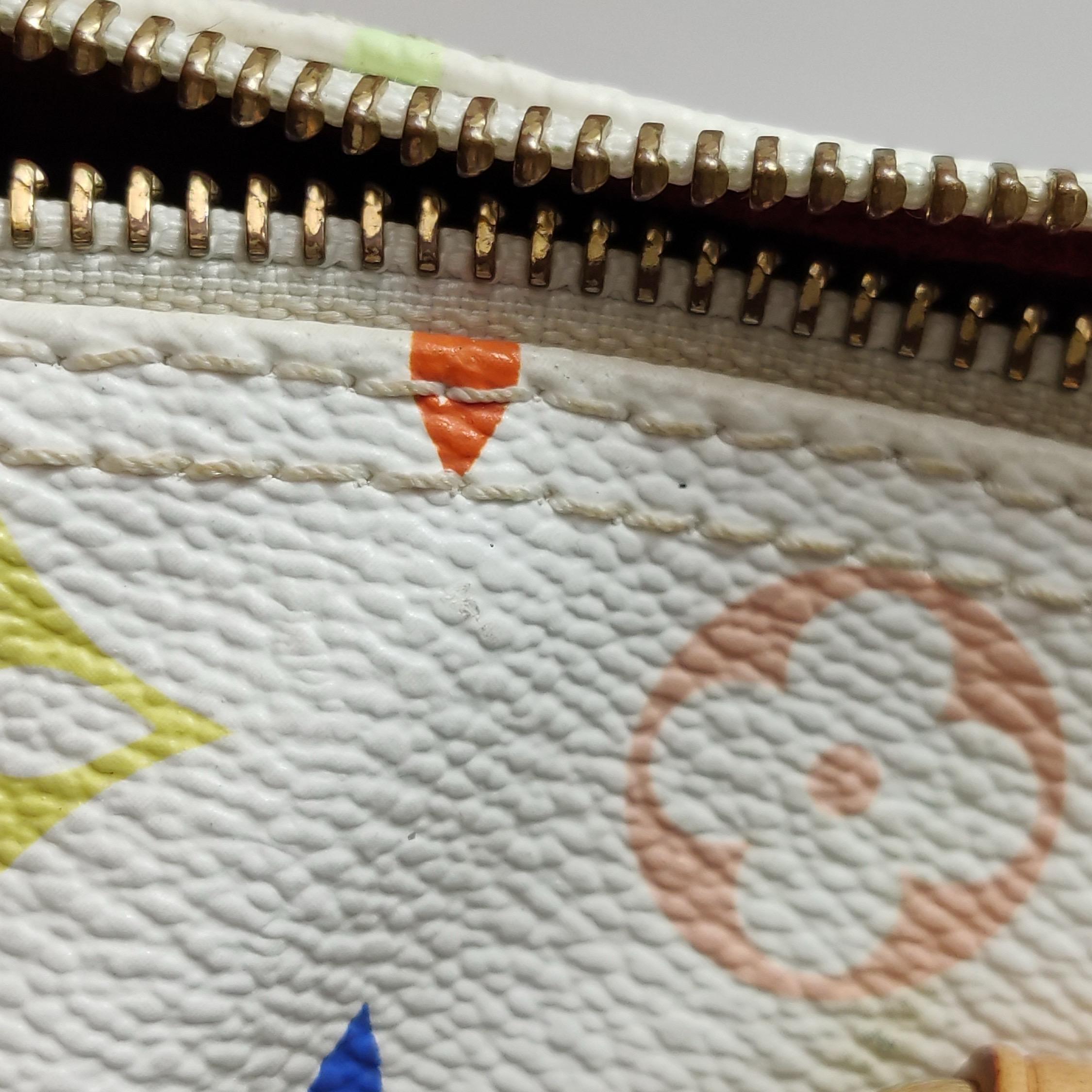 Louis Vuitton x Takashi Murakami Speedy 30 Lock Blanc Multicolore en vente 14
