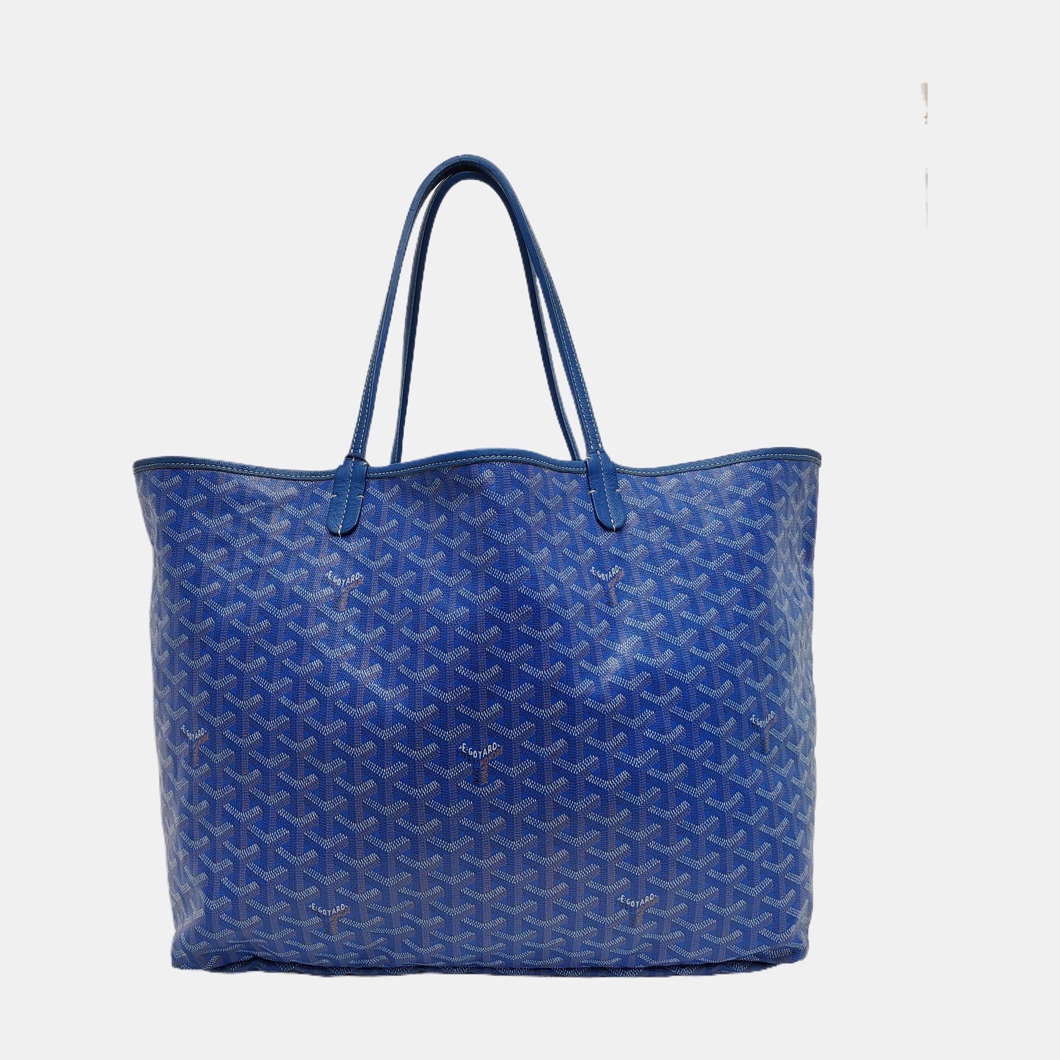 Goyard Saint Louis GM Tote Large Blue Tina Print Pour femmes en vente