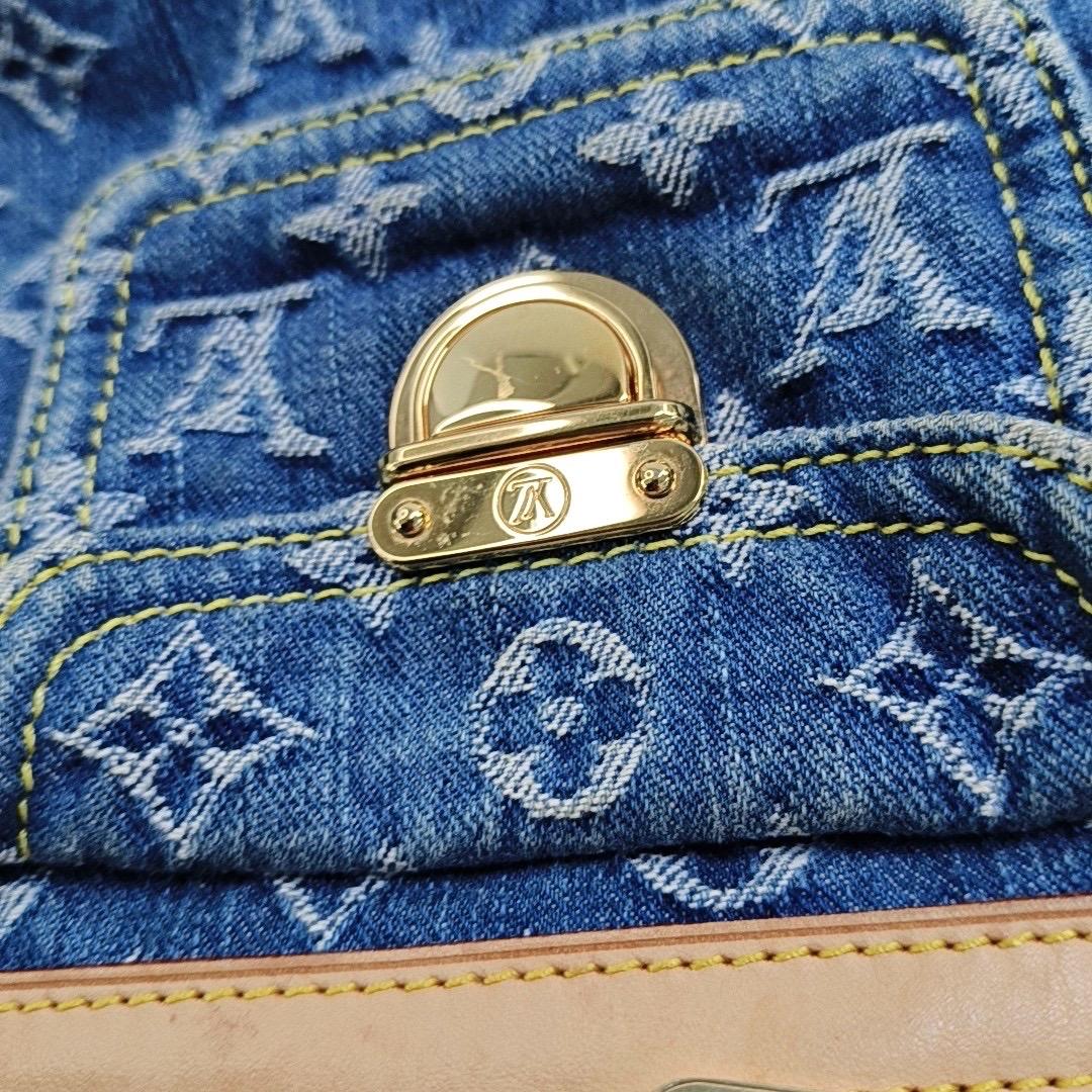 Blaue Denim Neo Speedy Boston Tasche von Louis Vuitton im Angebot 6