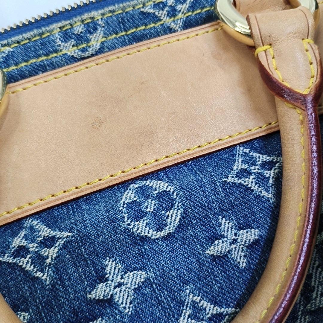 Blaue Denim Neo Speedy Boston Tasche von Louis Vuitton im Angebot 7