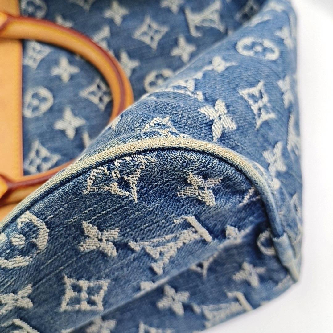 Blaue Denim Neo Speedy Boston Tasche von Louis Vuitton im Angebot 8