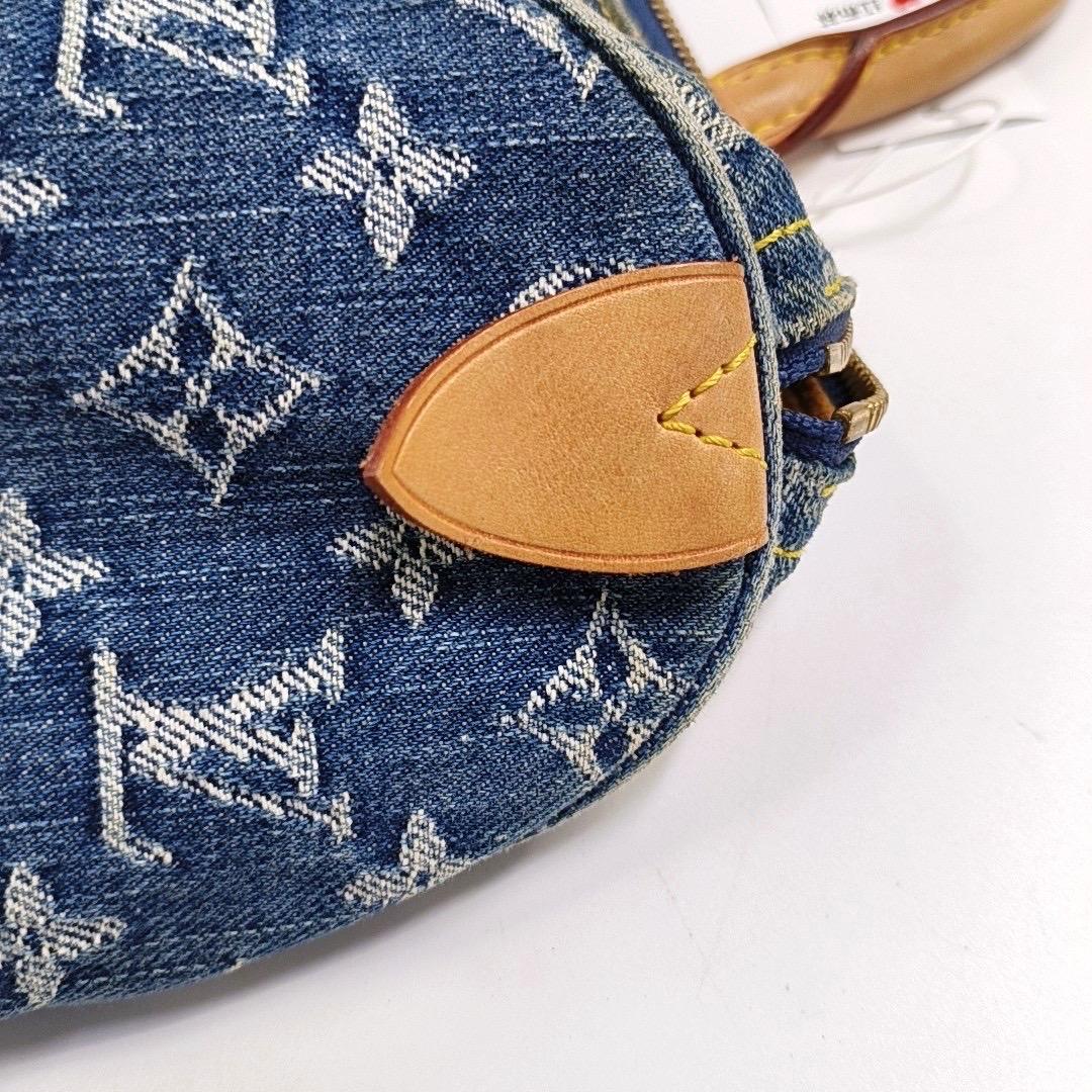 Blaue Denim Neo Speedy Boston Tasche von Louis Vuitton im Angebot 9