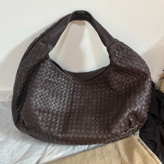 Bottega Veneta Belly Hobo Intreccio Leather Dark Chocolate Brown Large 50cm
