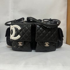 Chanel Cambon Multi-pocket Ligne Reporter Bag Large Black Calfskin Leather