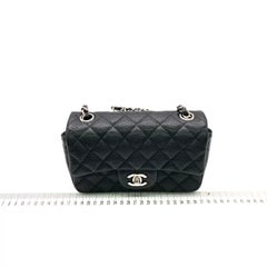 Chanel Classic Flap Mini Black Caviar Silver Hardware 2017-18