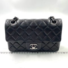 Chanel Classic Flap Mini Black Lambskin Silver Hardware 2011-12
