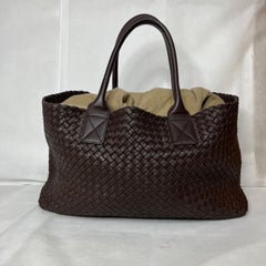 Bottega Veneta Cabat Tote Intreccio Leather Chocolate Brown 42cm