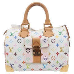 Louis Vuitton x Takashi Murakami Speedy 30 Lock White Multicolor
