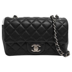 Chanel Classic Flap Rectangular Mini Midnight Navy Lambskin 2012