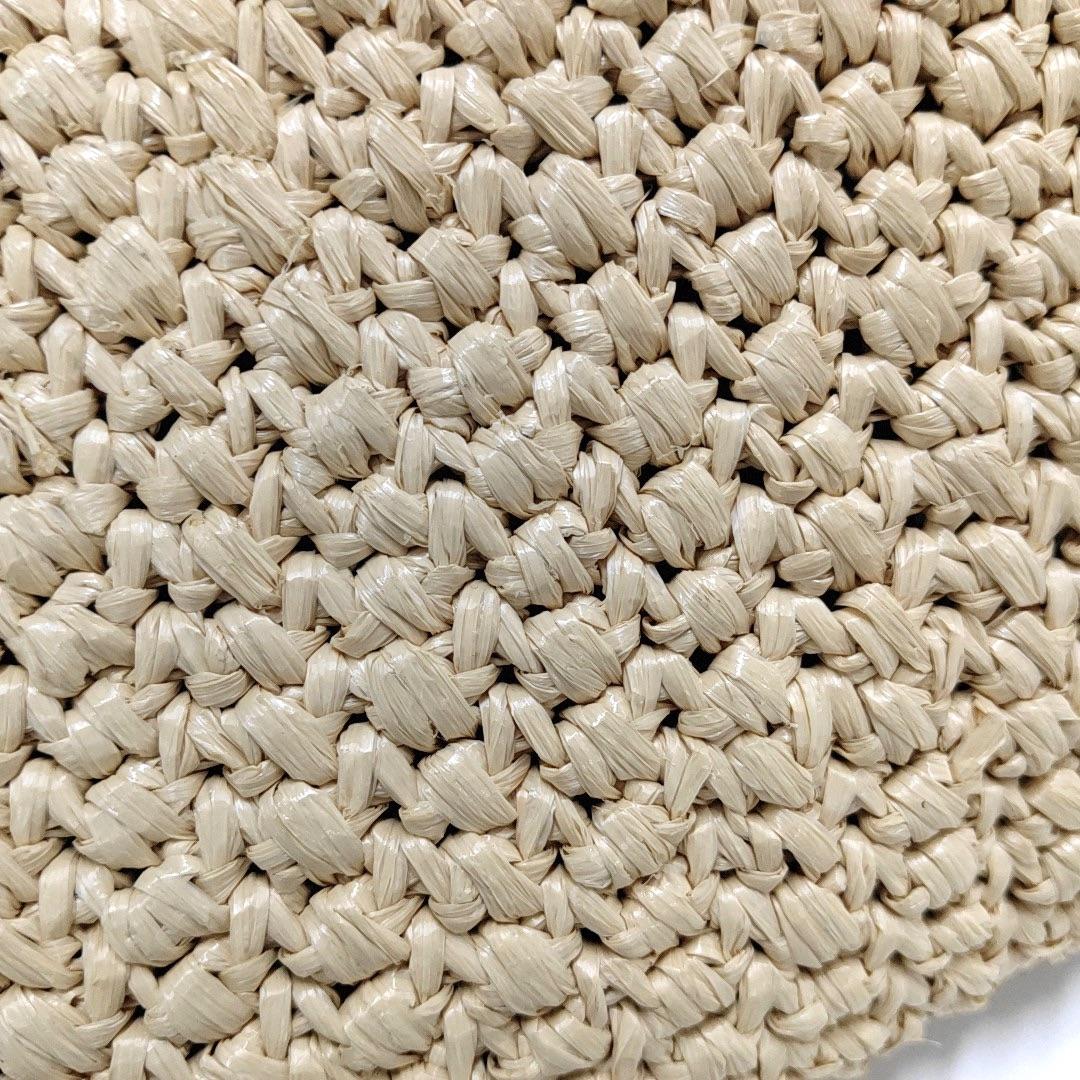 Fendi Baguette Medium Beige Raffia Brown Leather Crossbody Bag en vente 8