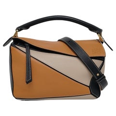 Loewe Puzzle Small Tricolor Caramel Sand Black Crossbody Bag