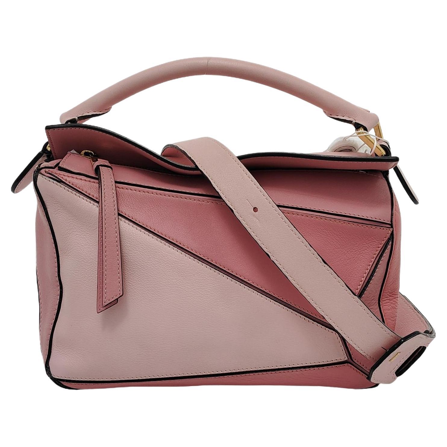 Loewe Puzzle Small Tricolor Pink Crossbody Tasche