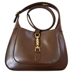 Gucci Jackie 1961 Small Brown Smooth Leather Bag