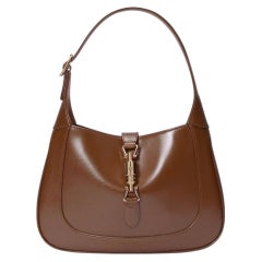 Gucci Jackie 1961 Small Brown Smooth Leather Bag