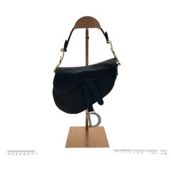 Dior Saddle Mini Silk Handbag Black with crystals