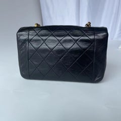 Chanel Diana Flap Bag Mini Black Leather Bijou Chain