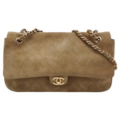 Chanel Suede Calfskin Small Souplissimo Maxi Flap Dark Beige Matthieu Blazy