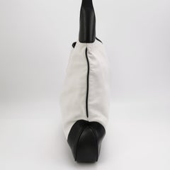 Gucci Jackie 1961 Large Black and White Calfskin Leather With Long Strap